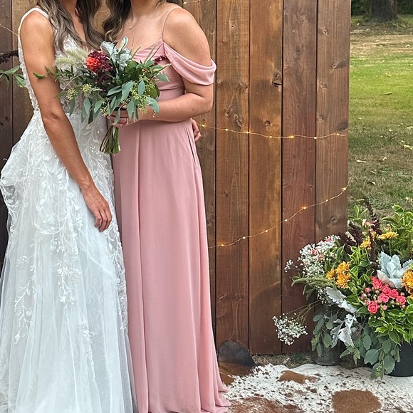 Birds grey bridesmaids dress - Picture 2 of 4